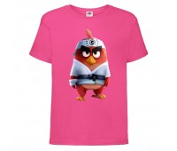 Футболка детская Энгри Бердс  (Angry Birds) розовая  (AB-karate-pink) 104 см