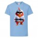 Футболка детская Энгри Бердс  (Angry Birds) светло-голубая  (AB-karate-blue) 104 см