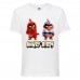 Футболка детская Энгри Бердс  (Angry Birds) белая  (AB-red&karate-white) 104 см