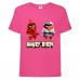 Футболка детская Энгри Бердс  (Angry Birds) розовая  (AB-red&karate-pink) 164 см