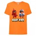 Футболка детская Энгри Бердс  (Angry Birds) оранжевая  (AB-red&karate-orange) 164 см