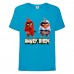 Футболка детская Энгри Бердс  (Angry Birds) голубая  (AB-red&karate-blue) 152 см