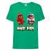 Футболка детская Энгри Бердс  (Angry Birds) зеленая  (AB-red&karate-green) 164 см