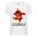 Футболка детская Энгри Бердс  (Angry Birds) белая  (AB-red-angry-white) 164 см