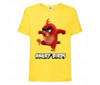 Футболка детская Энгри Бердс  (Angry Birds) желтая  (AB-red-angry-yellow) 164 см