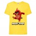 Футболка детская Энгри Бердс  (Angry Birds) желтая  (AB-red-angry-yellow) 152 см