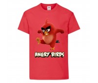 Футболка детская Энгри Бердс  (Angry Birds) красная  (AB-red-angry-red) 164 см