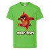 Футболка детская Энгри Бердс  (Angry Birds) зеленая  (AB-red-angry-green) 140 см