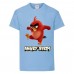 Футболка детская Энгри Бердс  (Angry Birds) светло-голубая  (AB-red-angry-blue) 104 см