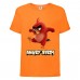 Футболка детская Энгри Бердс  (Angry Birds) оранжевая  (AB-red-angry-orange) 104 см