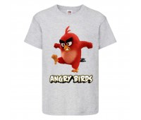 Футболка детская Энгри Бердс  (Angry Birds) серая  (AB-red-angry-gray) 104 см