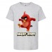 Футболка детская Энгри Бердс  (Angry Birds) серая  (AB-red-angry-gray) 104 см