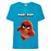 Футболка детская Энгри Бердс  (Angry Birds) голубая  (AB-red-angry-blue) 116 см