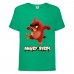 Футболка детская Энгри Бердс  (Angry Birds) зеленая (AB-red-angry-dark-green) 104 см