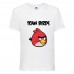 Футболка детская Энгри Бердс  (Angry Birds) белая  (AB-red&tim-white) 152 см