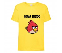Футболка детская Энгри Бердс  (Angry Birds) желтая  (AB-red&tim-yellow) 152 см