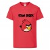 Футболка детская Энгри Бердс  (Angry Birds) красная  (AB-red&tim-red) 152 см