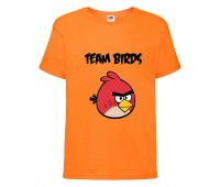 Футболка детская Энгри Бердс  (Angry Birds) оранжевая (AB-red&tim-orange) 104 см