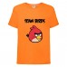 Футболка детская Энгри Бердс  (Angry Birds) оранжевая (AB-red&tim-orange) 128 см