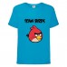 Футболка детская Энгри Бердс  (Angry Birds) голубая (AB-red&tim-blue) 104 см
