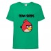 Футболка детская Энгри Бердс  (Angry Birds) зеленая (AB-red&tim-dark-green) 104 см