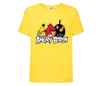 Футболка детская Энгри Бердс  (Angry Birds) желтая  (AB-red-chak&bomb-yellow) 164 см