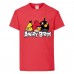 Футболка детская Энгри Бердс  (Angry Birds) красная  (AB-red-chak&bomb-red) 164 см