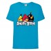 Футболка детская Энгри Бердс  (Angry Birds) голубая  (AB-red-chak&bomb-blue) 104 см
