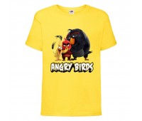 Футболка детская Энгри Бердс  (Angry Birds) желтая  (AB-red-chak&bomb-2-yellow) 164 см