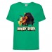 Футболка детская Энгри Бердс  (Angry Birds) зеленая  (AB-red-chak&bomb-2-green) 152 см