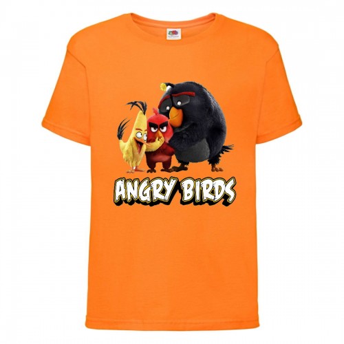 Футболка детская Энгри Бердс (Angry Birds) оранжевая (AB-red-chak&bomb-2-orange) 164 см Футболка детская Энгри Бердс (Angry Birds) оранжевая (AB-red-chak&bomb-2-orange) 164 см