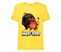Футболка детская Энгри Бердс  (Angry Birds) желтая  (AB-red-chak&bomb-3-yellow) 104 см