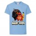 Футболка детская Энгри Бердс  (Angry Birds) светло-голубая  (AB-red-chak&bomb-3-blue) 164 см