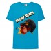 Футболка детская Энгри Бердс  (Angry Birds) голубая  (AB-red-chak&bomb-4-blue) 104 см