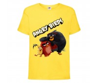 Футболка детская Энгри Бердс  (Angry Birds) желтая  (AB-red-chak&bomb-4-yellow) 104 см