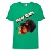 Футболка детская Энгри Бердс  (Angry Birds) зеленая  (AB-red-chak&bomb-4-green) 164 см