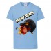 Футболка детская Энгри Бердс  (Angry Birds) светло-голубая  (AB-red-chak&bomb-4-blue) 164 см