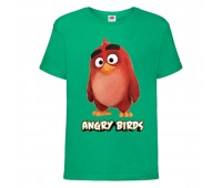 Футболка детская Энгри Бердс  (Angry Birds) зеленая  (AB-red-green) 104 см