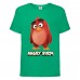 Футболка детская Энгри Бердс  (Angry Birds) зеленая  (AB-red-green) 128 см