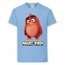 Футболка детская Энгри Бердс  (Angry Birds) светло-голубой  (AB-red-blue) 104 см