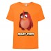 Футболка детская Энгри Бердс  (Angry Birds) оранжевая  (AB-red-orange) 104 см