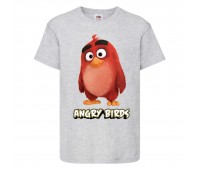 Футболка детская Энгри Бердс  (Angry Birds) серая  (AB-red-gray) 152 см