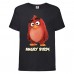 Футболка детская Энгри Бердс  (Angry Birds) черная  (AB-red-black) 152 см