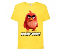Футболка детская Энгри Бердс  (Angry Birds) желтая  (AB-red-2-yellow) 152 см
