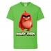 Футболка детская Энгри Бердс  (Angry Birds) светло-зеленая  (AB-red-2-green) 116 см
