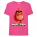 Футболка детская Энгри Бердс  (Angry Birds) розовая (AB-red-2-pink) 104 см