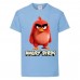Футболка детская Энгри Бердс  (Angry Birds) светло-голубая (AB-red-2-blue) 116 см