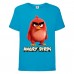 Футболка детская Энгри Бердс  (Angry Birds) голубая (AB-red-2-blue) 104 см