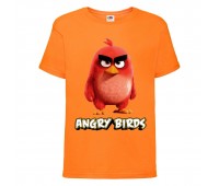 Футболка детская Энгри Бердс  (Angry Birds) оранжевая (AB-red-2-orange) 104 см