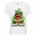 Футболка детская Энгри Бердс  (Angry Birds) белая  (AB-swin&red-white) 152 см